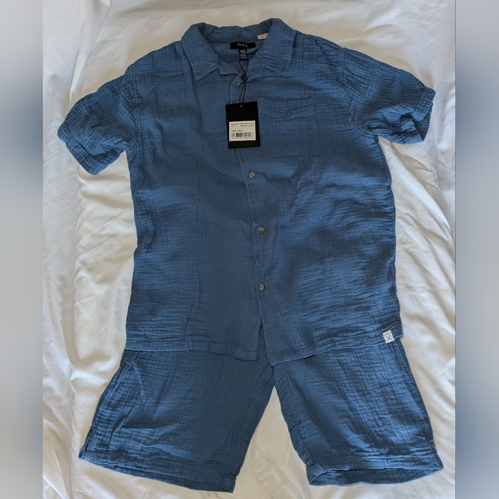 ProduX Timeless Apparel Boys Mid Blue 2 Piece Outfit Size XL (14/16)